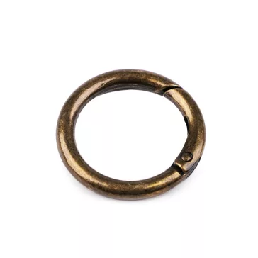   Karabiner táskára / karika kulcsra Ø25 mm - 4 ósárgaréz (50 db-os csomagolás)