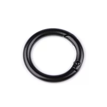  Karabiner táskára / karika kulcsra Ø25 mm - 7 fekete lakk (10 db-os csomagolás)