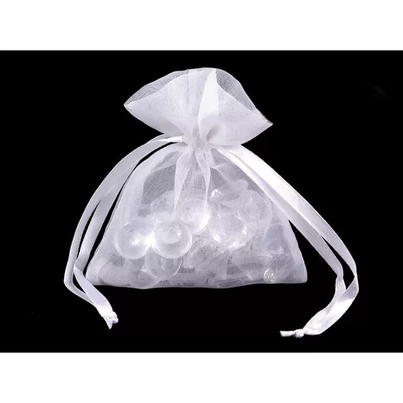 Ajándék zsákocska 8x10,5 cm organza shine - 1 fehér (120 db-os csomagolás) Ajándék zsákocska 8x10,5 cm organza shine - 1 fehér (120 db-os csomagolás)