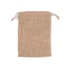 Ajándékzsák 18x25 cm juta - természetes bézs (10 db-os csomagolás)