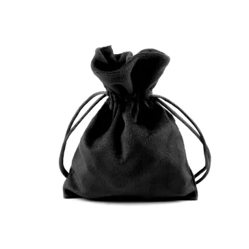   Bársony ajándéktasak 10x13 cm - 60 fekete (10 db-os csomagolás)