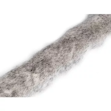  Varrható ruházati / műszörme dísz szélessége 5 cm - 1 krém világos csíkos (1 db-os csomagolás)