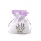 Ajándék zsák levendula mintával 9x13 cm - 2 fehér levandula (3 db-os csomagolás)