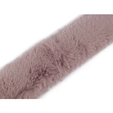   Varrható ruházati / dekor műszőrme szélessége 5 cm - 2 púderrózsaszín dunkel (1 db-os csomagolás)