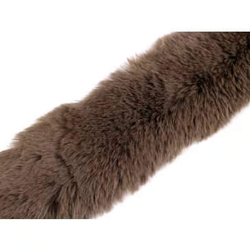   Varrható ruházati / dekor műszőrme szélessége 5 cm - 5 sötét bézs (5 db-os csomagolás)