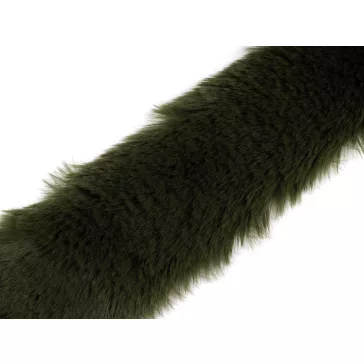   Varrható ruházati / dekor műszőrme szélessége 5 cm - 6 sötét oliva (1 db-os csomagolás)