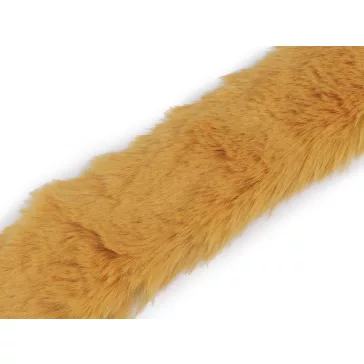   Varrható ruházati / dekor műszőrme szélessége 5 cm - 10 mustárszínű (1 db-os csomagolás)