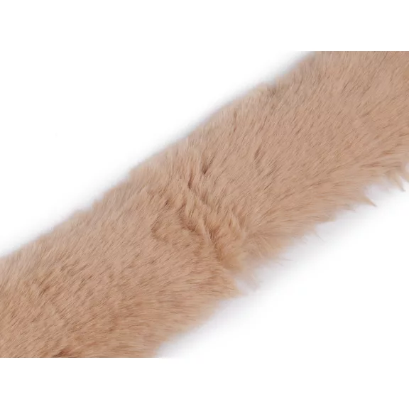 Varrható ruházati / dekor műszőrme szélessége 5 cm - 12 teve bézs (5 db-os csomagolás) Varrható ruházati / dekor műszőrme szélessége 5 cm - 12 teve bézs (5 db-os csomagolás)