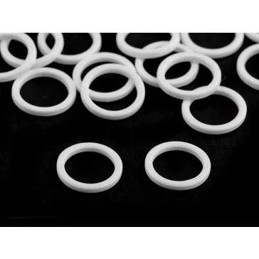   Rövidítő és karika fehérneműre szélessége 12 mm műanyag - 3 fehér karika (200 db-os csomagolás)