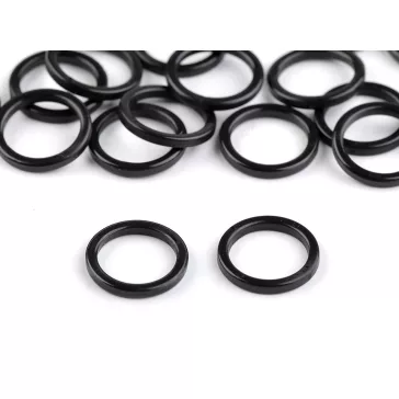  Rövidítő és karika fehérneműre szélessége 12 mm műanyag - 4 fekete karika (20 db-os csomagolás)