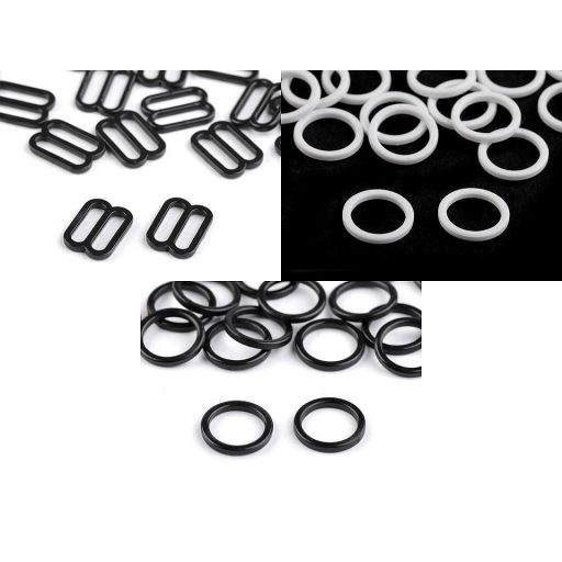 Rövidítő és karika fehérneműre szélessége 12 mm műanyag