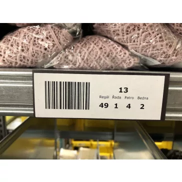 Mágneses cimke 4x10,8 cm - fekete (14 db-os csomagolás)