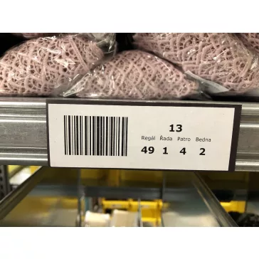 Mágneses cimke 4x10,8 cm - fekete (42 db-os csomagolás)
