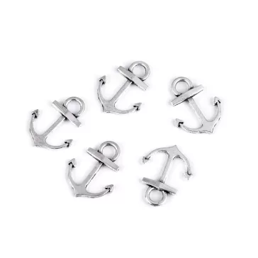 Horgony medál - 1 (14x18 mm) platina (20 db-os csomagolás)