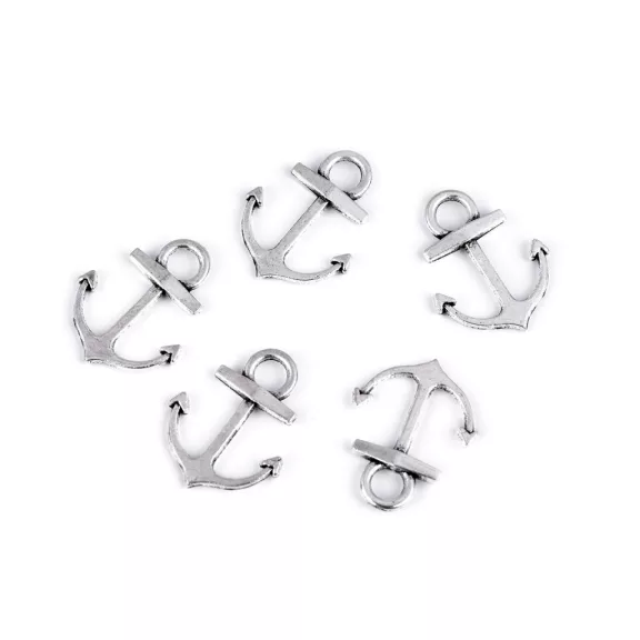 Horgony medál - 1 (14x18 mm) platina (200 db-os csomagolás) Horgony medál - 1 (14x18 mm) platina (200 db-os csomagolás)