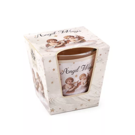 Karácsonyi illat mécses üvegben 120 g - 6 (Angel Wings) krém világos (12 db-os csomagolás) Karácsonyi illat mécses üvegben 120 g - 6 (Angel Wings) krém világos (12 db-os csomagolás)