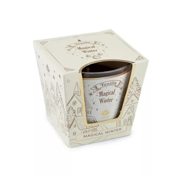 Karácsonyi illat mécses üvegben 120 g - 11 (Magical Winter) krém világos (12 db-os csomagolás) Karácsonyi illat mécses üvegben 120 g - 11 (Magical Winter) krém világos (12 db-os csomagolás)
