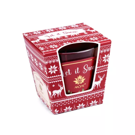Karácsonyi illat mécses üvegben 120 g - 14 (Let it Snow) piros (1 db-os csomagolás) Karácsonyi illat mécses üvegben 120 g - 14 (Let it Snow) piros (1 db-os csomagolás)