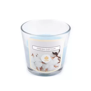   Karácsonyi illat mécses üvegben 120 g - 19 (Fresh Cotton) angyali kék (12 db-os csomagolás)