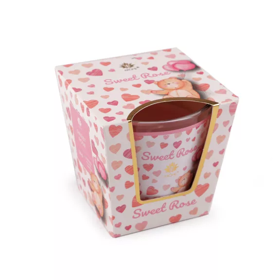 Karácsonyi illat mécses üvegben 120 g - 23 (Sweet Rose) rózsaszín világos (12 db-os csomagolás) Karácsonyi illat mécses üvegben 120 g - 23 (Sweet Rose) rózsaszín világos (12 db-os csomagolás)