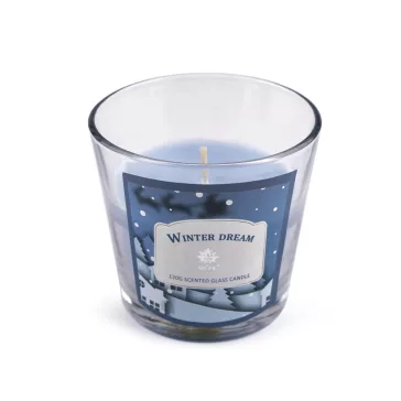   Karácsonyi illat mécses üvegben 120 g - 24 (Winter Dream) jégkék (1 db-os csomagolás)