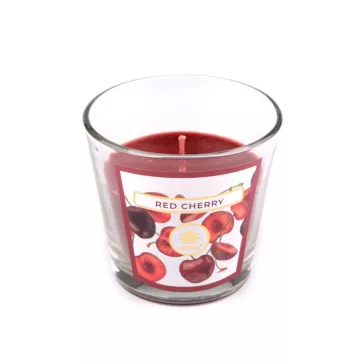   Karácsonyi illat mécses üvegben 120 g - 26 (Red Cherry) bordó világos (12 db-os csomagolás)