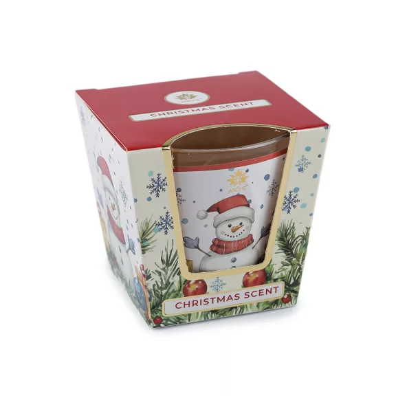 Karácsonyi illat mécses üvegben 120 g - 28 (Christmas Scent) vanília (12 db-os csomagolás) Karácsonyi illat mécses üvegben 120 g - 28 (Christmas Scent) vanília (12 db-os csomagolás)