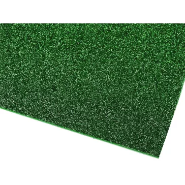   Habgumi Moosgummi csillámporos öntapadós 20x30 cm - 6 zöld karácsonyi (60 db-os csomagolás)