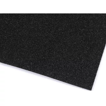   Habgumi Moosgummi csillámporos öntapadós 20x30 cm - 11 fekete (60 db-os csomagolás)