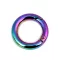 Gömbölyű karabiner táskára / karika kulcsra szivárványos Ø18 mm
