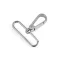 Fém forgós karabiner 50 mm-es befűző - 1 nikkel (2 db-os csomagolás)