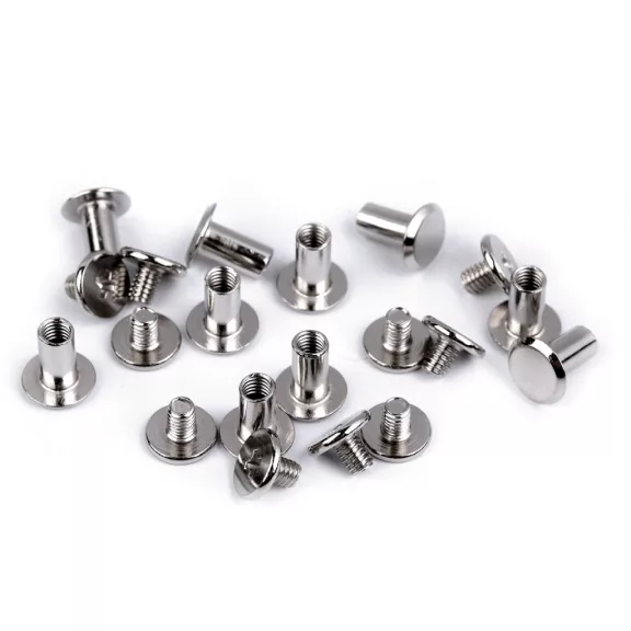 Övcsavar Ø10 mm szíjcsavar / könyvkötő - 1 nikkel (50 pár) Övcsavar Ø10 mm szíjcsavar / könyvkötő - 1 nikkel (50 pár)