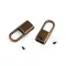 Lapos zsinórvég karabiner szélesség 9 mm - 4 ósárgaréz (10 db-os csomagolás)