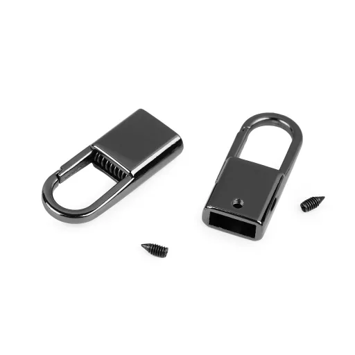 Lapos zsinórvég karabiner szélesség 9 mm