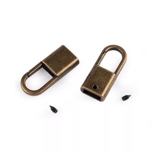 Lapos zsinórvég karabiner szélesség 9 mm
