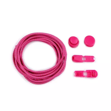   Fényvisszaverő rugalmas önkötő cipőfűző hossza 120 cm - 7 (12) pink (4 pr)