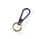 Fém forgós karabíner 12 mm-es befűző szivárványos - multicolor (20 db-os csomagolás)