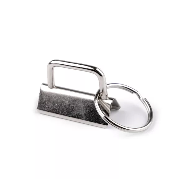 Szalagvég kulcskarikával szélessége 32 mm - 1 nikkel (2 db-os csomagolás) Szalagvég kulcskarikával szélessége 32 mm - 1 nikkel (2 db-os csomagolás)