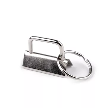   Szalagvég kulcskarikával szélessége 32 mm - 1 nikkel (100 db-os csomagolás)