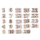 Adventi naptár készítéséhez alkalmas számok / 1-24 - természeti (1 zacskó)