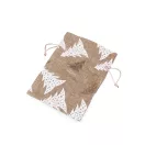 Karácsonyi ajándékzsák 14x19 cm juta utánzat - 2 természetes bézs fa (1 db-os csomagolás) Karácsonyi ajándékzsák 14x19 cm juta utánzat - 2 természetes bézs fa (1 db-os csomagolás)