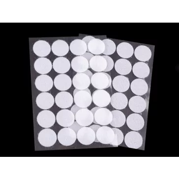   Tépőzár karika öntapadós Ø25 mm - 1 fehér (30 kártya)