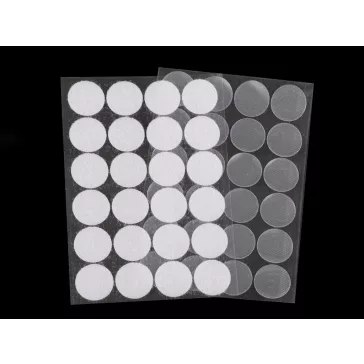   Tépőzár karika öntapadós Ø25 mm - 3 átlátszó (30 kártya)