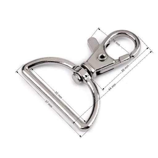 Fém forgós karabiner szélesség 30 mm-es befűző