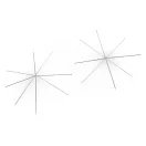 Csillag / karácsonyi pehely drótos sablon Ø9 cm - platina (10 db-os csomagolás)