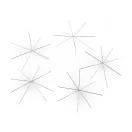 Csillag / karácsonyi pehely drótos sablon Ø9 cm - platina (10 db-os csomagolás)