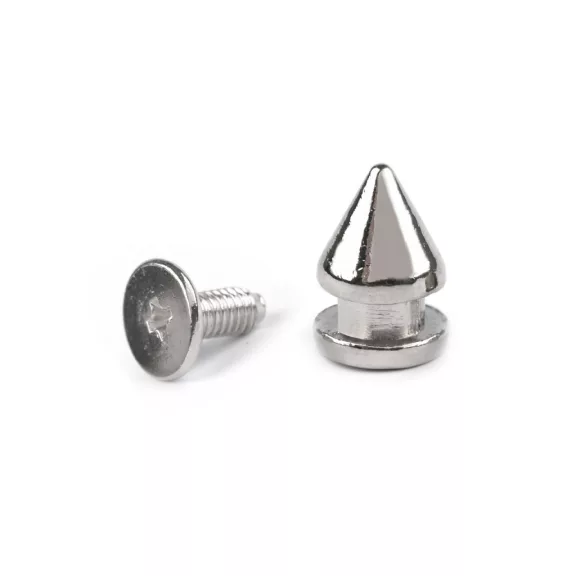 Dekoratív csavarvég / szegecs / kézitáska lábak Ø8 mm - nikkel (20 pár) Dekoratív csavarvég / szegecs / kézitáska lábak Ø8 mm - nikkel (20 pár)