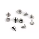 Dekoratív csúcs / szegecs / kézitáska lábak Ø7 mm - 2 (8,7 mm) nikkel (10 pár) Dekoratív csúcs / szegecs / kézitáska lábak Ø7 mm - 2 (8,7 mm) nikkel (10 pár)