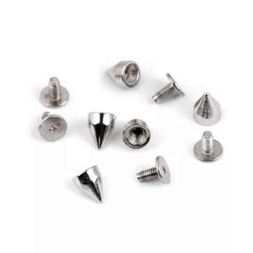   Dekoratív csúcs / szegecs / kézitáska lábak Ø7 mm - 2 (8,7 mm) nikkel (100 pr)