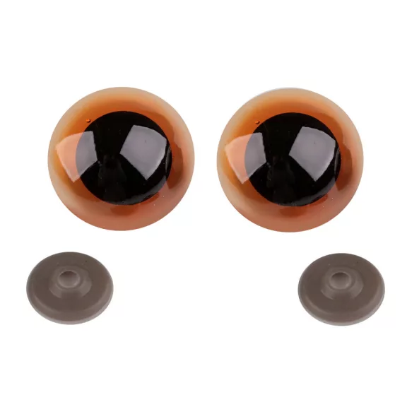 Nagy szemek biztosítékkal Ø45 mm - 3 barnásbézs (10 szett) Nagy szemek biztosítékkal Ø45 mm - 3 barnásbézs (10 szett)